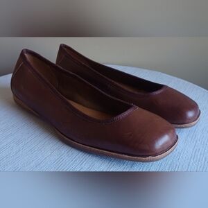 KORK-EASE WOMENS PALERMO LEATHER BALLET FLATS